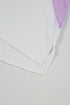 Beige Colorblock Patchwork V Neck Exposed Seam High Low T Shirt